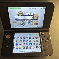 New Nintendo 3DS XL Black Model With Many Games 