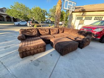 Brown Sectional Couch - Free Delivery