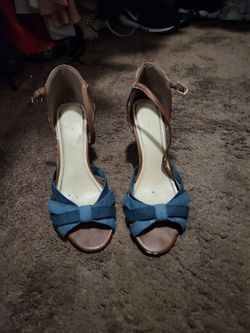 Denim High Heels Size 8-1/2
