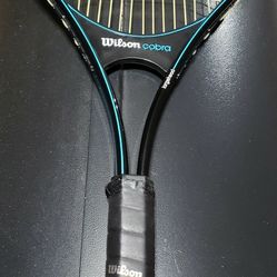 VINTAGE  WILSON LARGEHEAD COBRA TENNIS RACKET WITH COVER