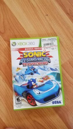 Xbox 360 Sonic All Stars Racing Transformed Game