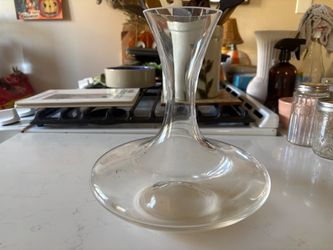 Vintage Modern Turkish Clear Glass Wine Decanter