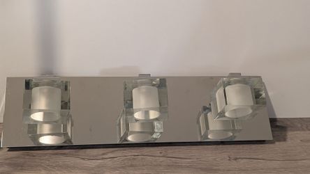 3-Light Chrome Vanity Bar Light Fixture
