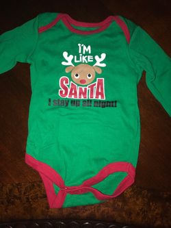 12 month Xmas onesie $2