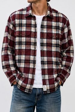 Vintage Y2K Abercrombie & Fitch Muscle Fit Flannel Plaid Shirt Men's L Shacket