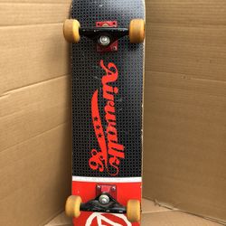 Airwalk skateboard used, 31” long, 7.5” wide. AS-IS, One layer of the plywood has crack on the tail,  see pictures for details. Ride as-is or use it f