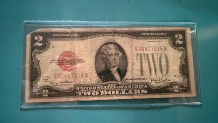 1928 $2 Two Dollar Bill Red Seal Note