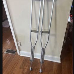 Gray  Crutches, Used Sturdy 