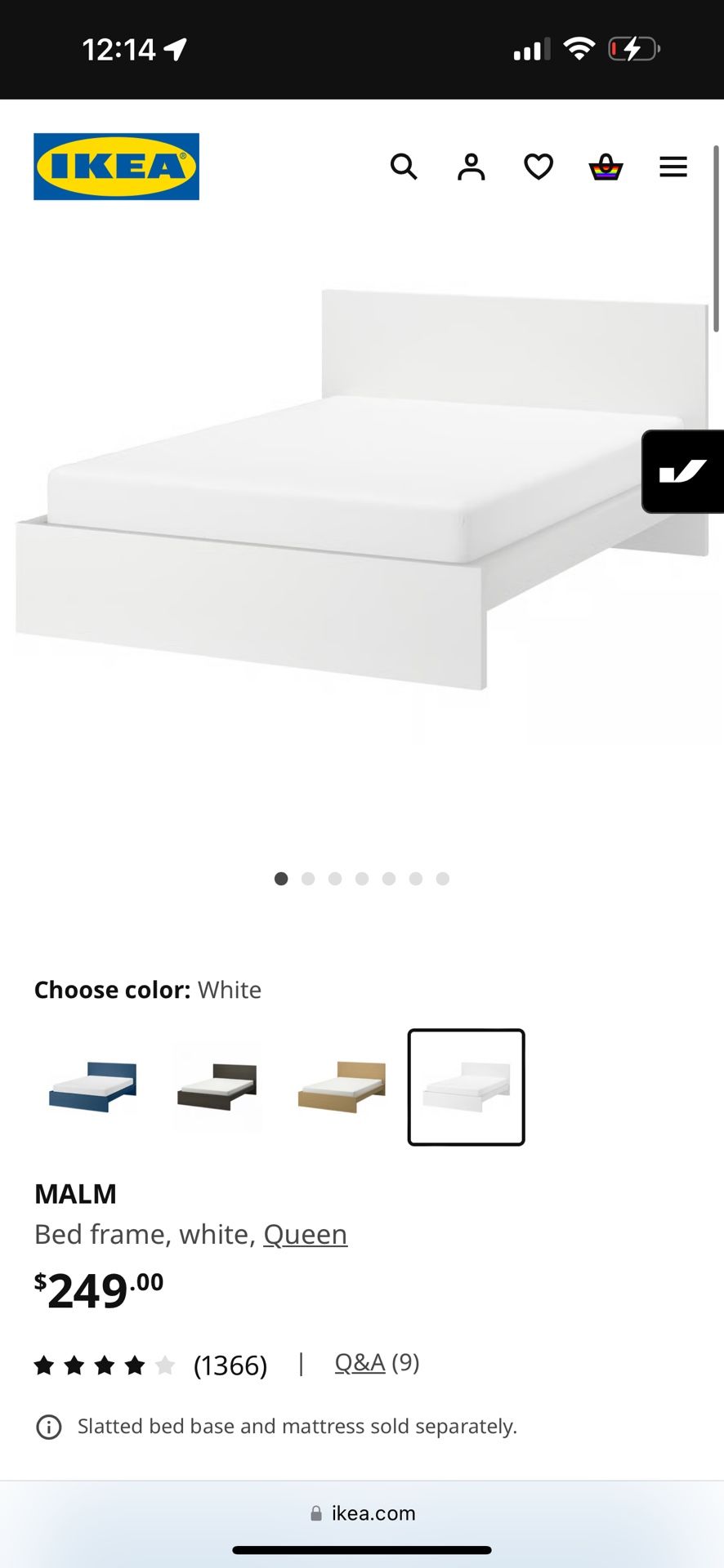 MALM ikea bed frames AND storage under