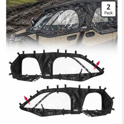 Brand new in the box- KEMIMOTO Soft Cab Enclosure for 2023+ CFMOTO ZFORCE 950 SPORT 4 UTV Upper Doors with YKK Two-Way Zippers, Roll-Up 0.8 mm Clear P