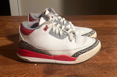 Nike Air Jordan 3 Retro Fire Red GS Sneakers Size 3Y