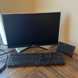 Computer Monitor+keyboard+ Speaker