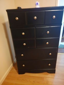 Tall Black Dresser