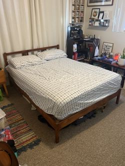 Full Size IKEA Bed frame + Mattress + Mattress Topper
