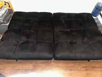All black like New suede futon for sale!!