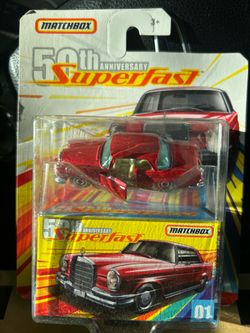 Matchbox 2019 MBX 50th Anniversary # Red 1962 Red Mercedes Benz 220SE