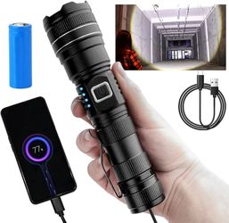 iodoo Rechargeable Flashlight Focus Adjustable with  5000mAh Battery Rechargeable Type-c and Chargeable for Phone,
Streamlight Handheld Flashlights fo