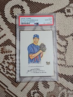 2018 Topps clayton kershaw allen and ginger.  Rc psa 10