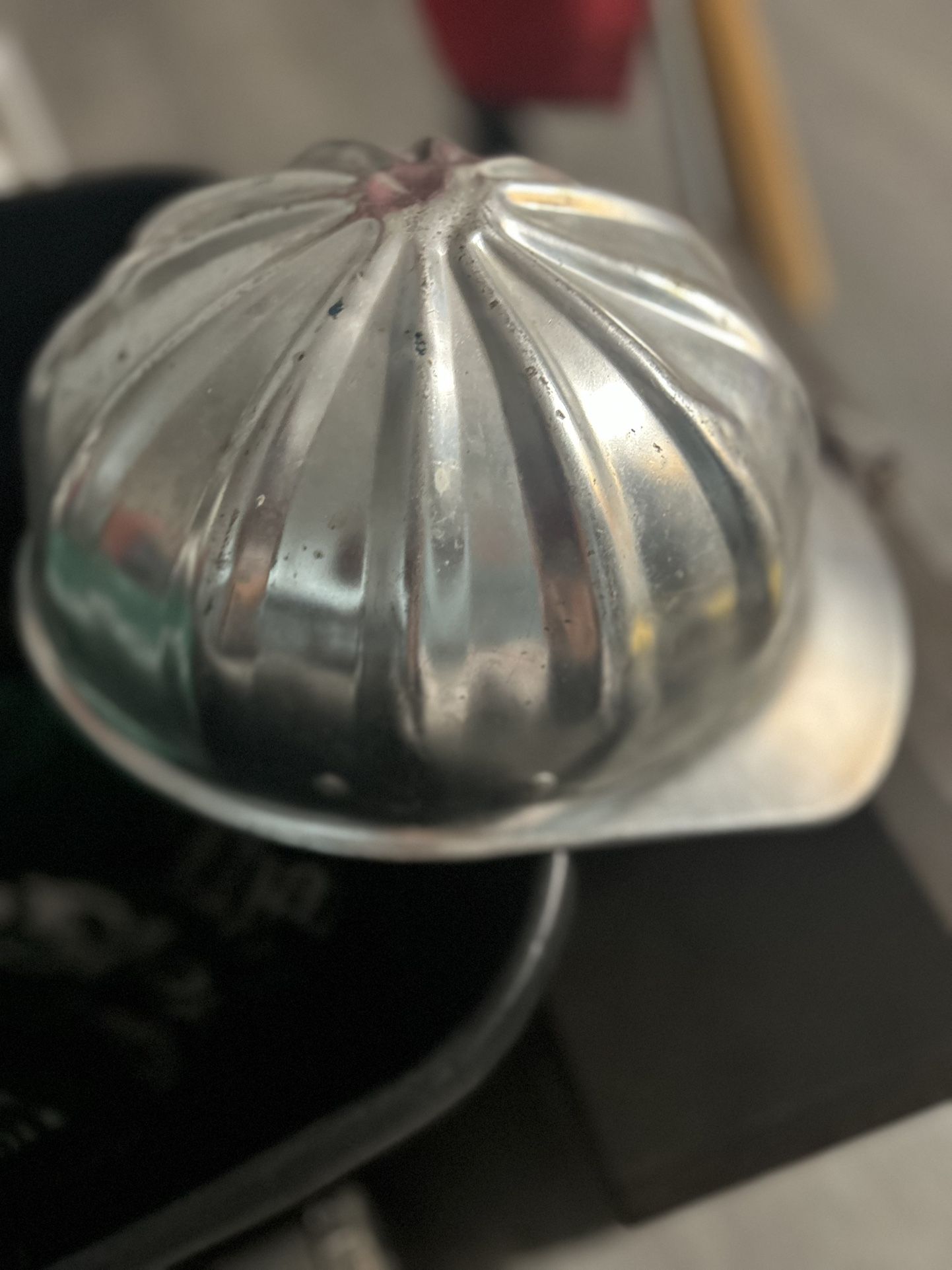 Antique Aluminum Hard Hat From The 60”s