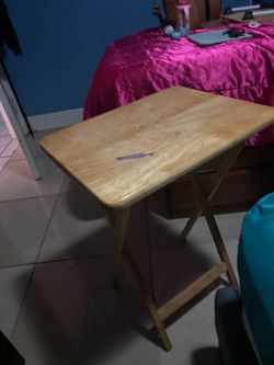 Wooden Folding TV Tray Table