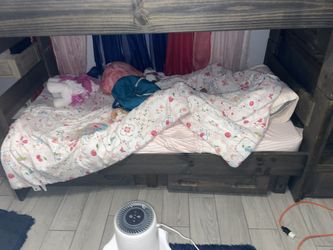 Bunk beds with stairs and dresser drawers