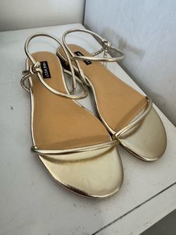 Nine West Gold Flat Sandals
