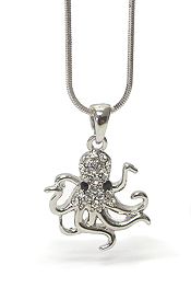 *NEW ARRIVAL* Dazzling Crystal Octopus Pendant Necklace *See My Other 600 Items*