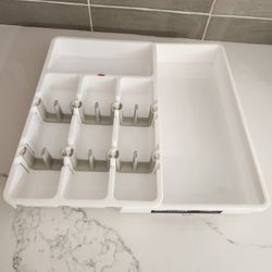 Kitchen silverware, pot, pan, plates, glasses, bowls