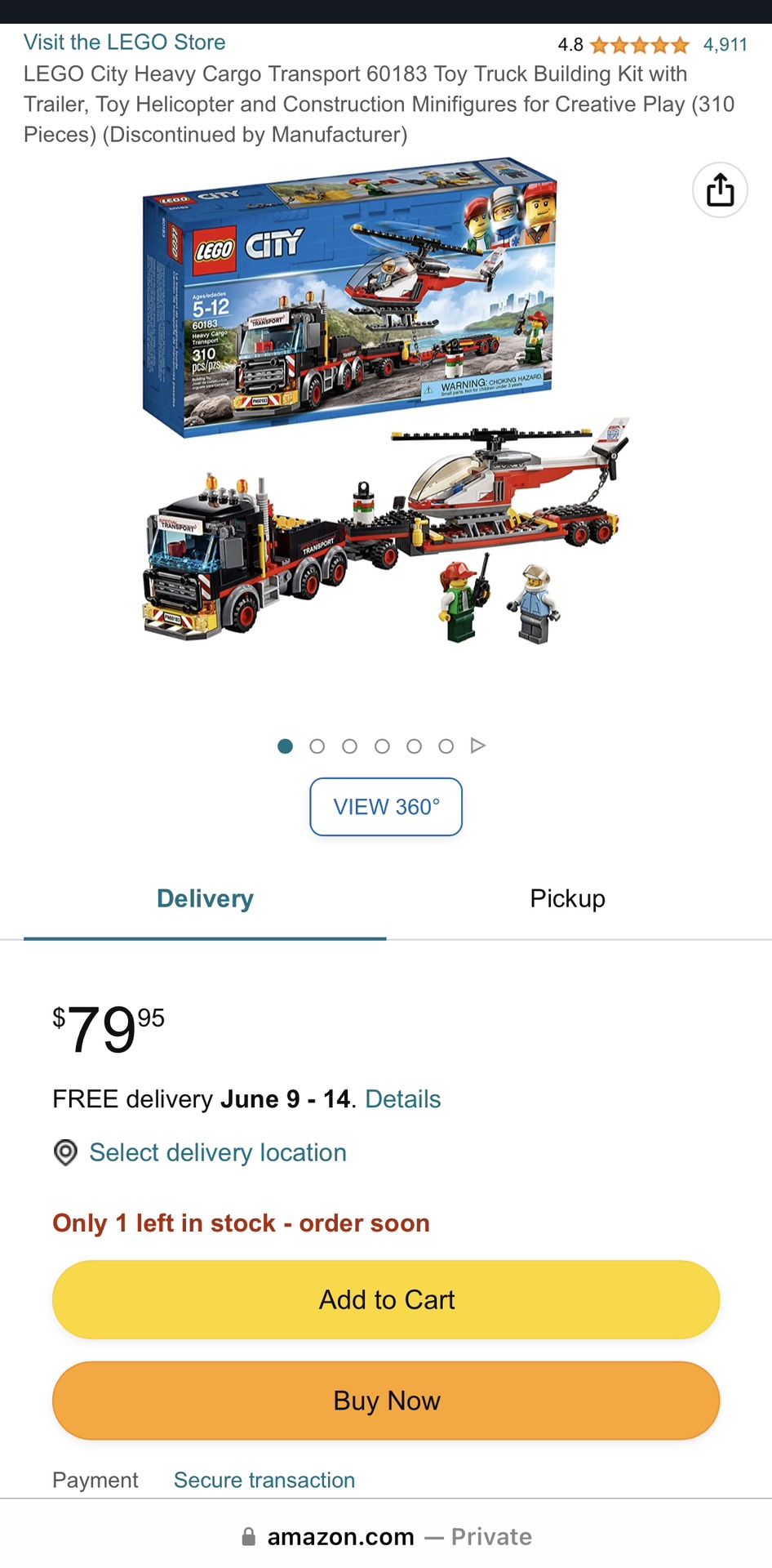 Lego 60183 amazon clearance
