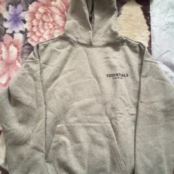 Mens Essentials Hoodie Grey Size S