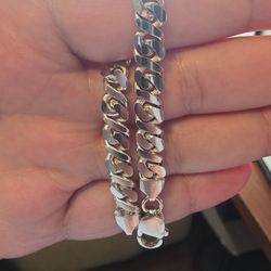7" Sterling Silver 925 Miami Cuban Bracelet 7.8mm