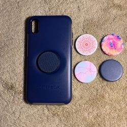 OtterBox + Pop Symmetry Series Case for iPhone Xs MAX (ONLY) Go to Blue