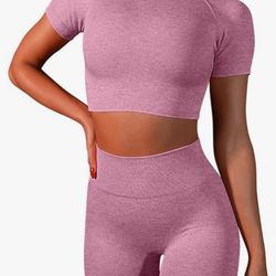 Two Piece Workout Seamless High Waist Yoga Set
