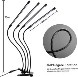 Grow Light for Indoor Plants Full Spectrum,LED Grow Lights,80W Full Spectrum Plant Lights with Auto ON/Off 3/9/12H Timer, 9 Dimmable Brightness