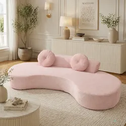 Modern Minimalist Sofa, Cloud Couch Sofa 3-4 Seater Couch With 2 Pillows,Bedroom