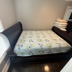 Wood Headboard And Frame/footboard Solid