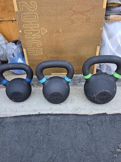 Yes4all Powder Coated Kettlebells  26, 35, 44 Lbs 3 Pcs Set $170