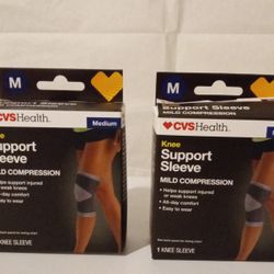 NEW Knee Support Sleeve Set Off Two (Size M)
