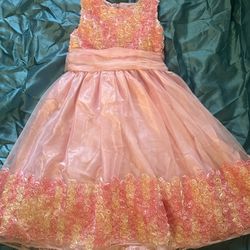 Kids Pink Floral Dress