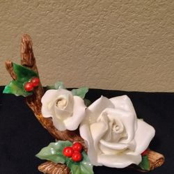 Holiday Rose Porcelain Figurine
