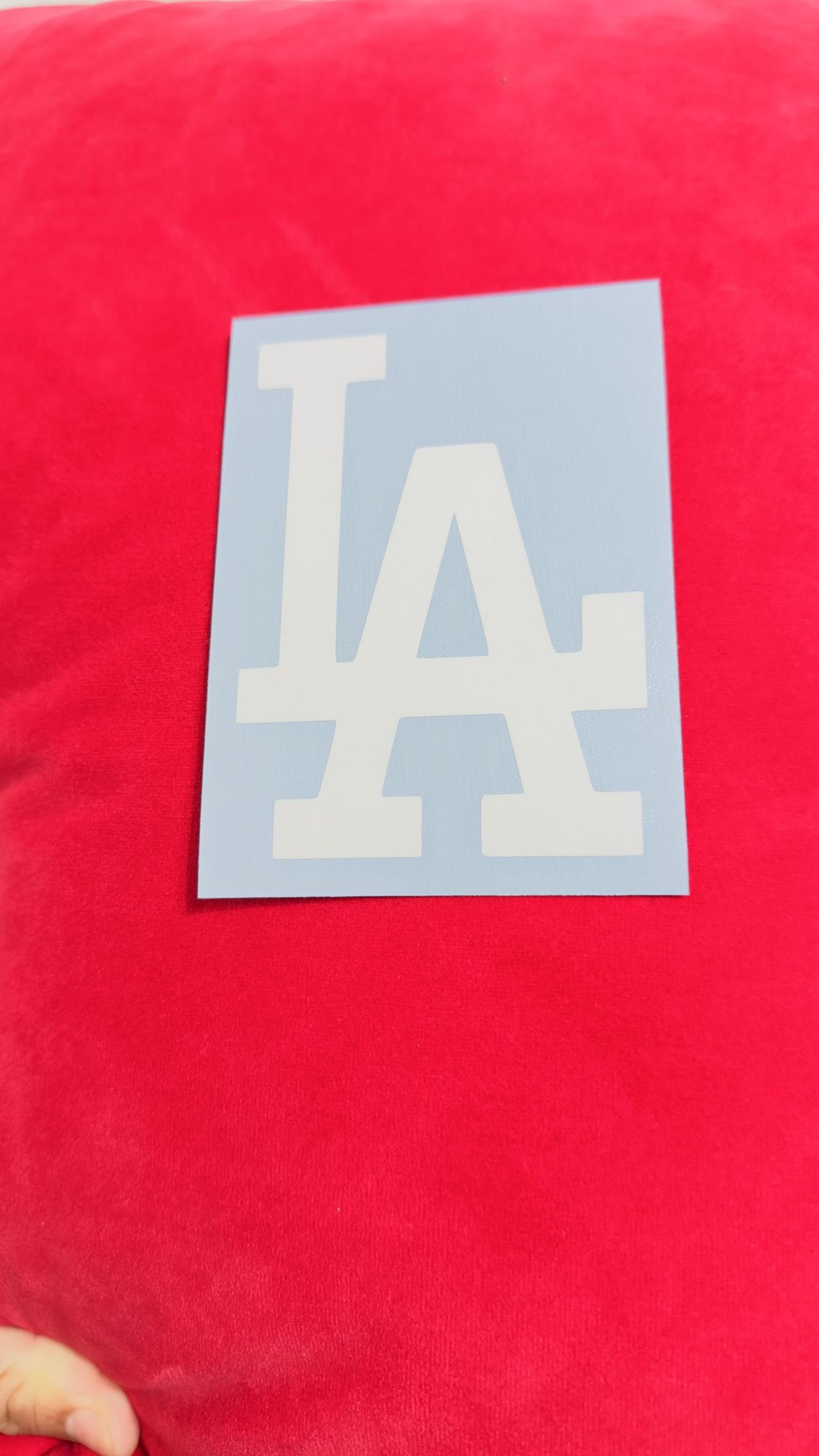 “LA” Los Angeles Dodgers Vinyl Decal (white)