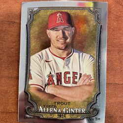 Topps 2024 ALLEN & GINTER MIKE TROUT CHROME REFRACTOR 