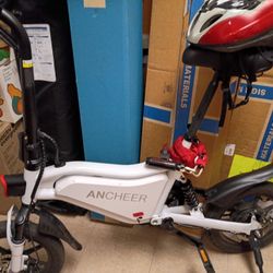 Ancheer 14 Inch Tires Foldine Electric Bike Like Ne Mirror Lock 22 Mph