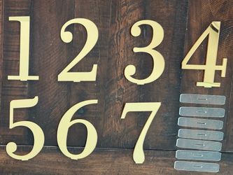 7” Gold Table Numbers