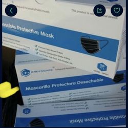 Adult black face masks 50 Ct