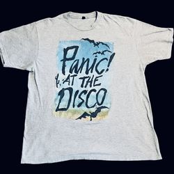 Panic! At The Disco T-Shirt ManHead Graphic  Heather Grey Size XL