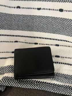 Black Leather Wallet.