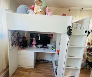 IKEA SMÅSTAD Loft Bed with Desk and Storage