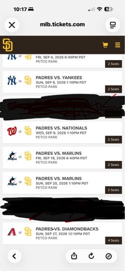 Padre tickets end of season
