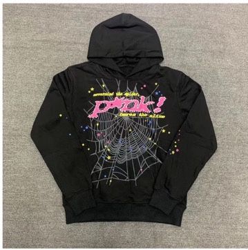 Pink Spider Hoodie Size Large